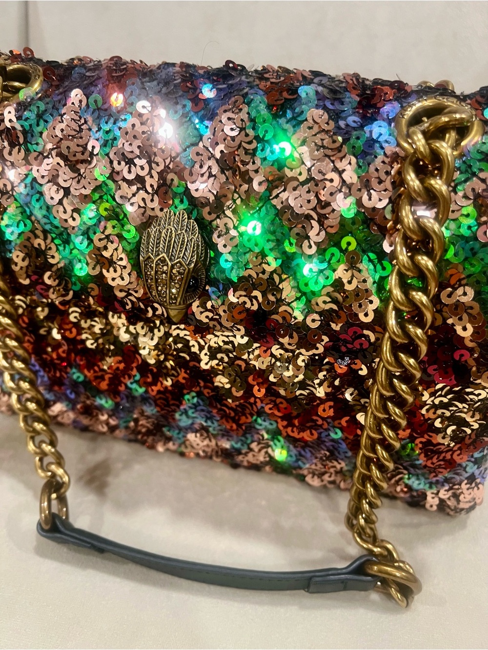 Kurt Geiger Kensington Multicolor Sequin Chain Crossbody Bag